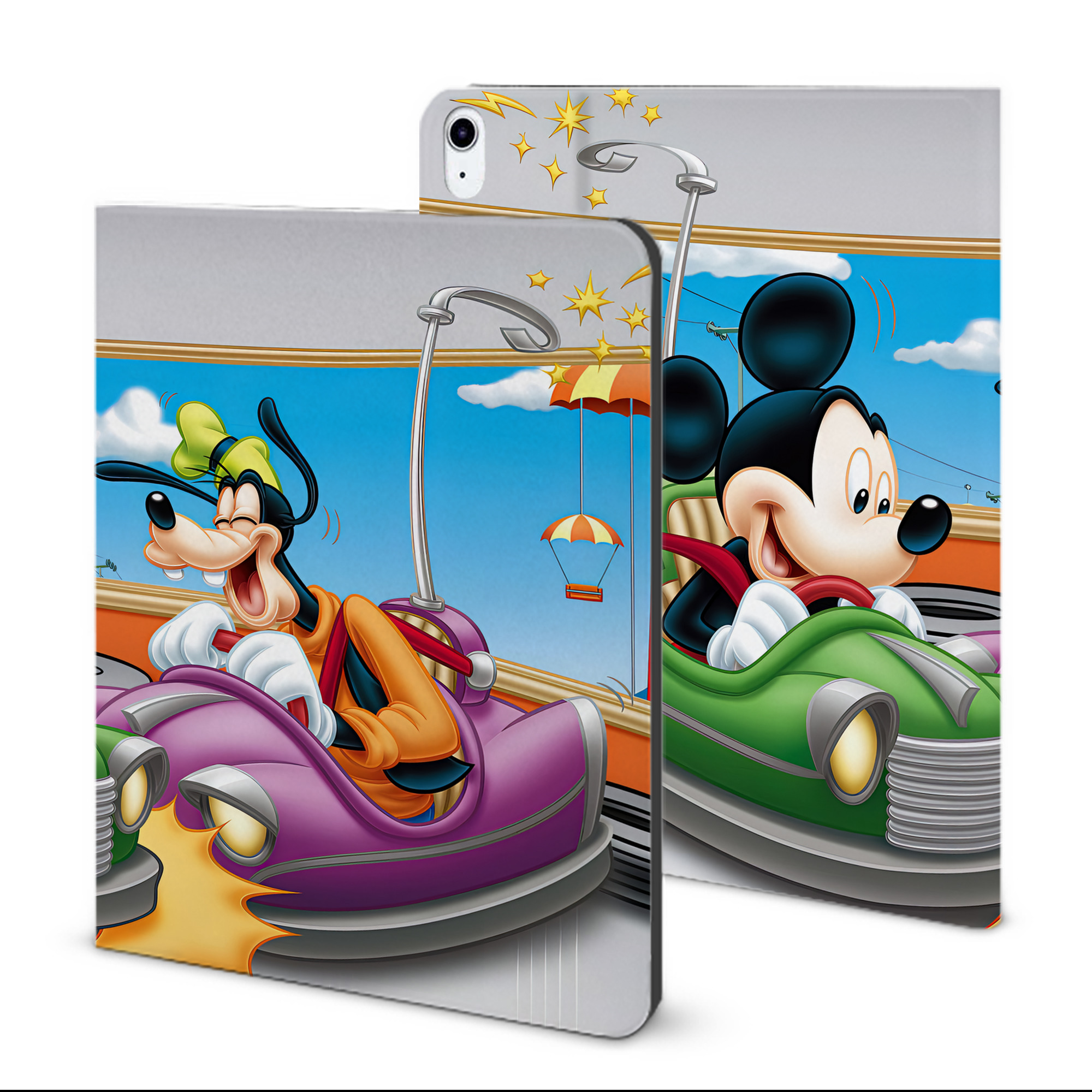 （画像用） ミッキーマウス Mickey Mouse IPad ケース ブック型 PUレザー TPU 耐衝撃 軽量 薄型 ペン収納なし 全面保護 IPad 各モデル対応